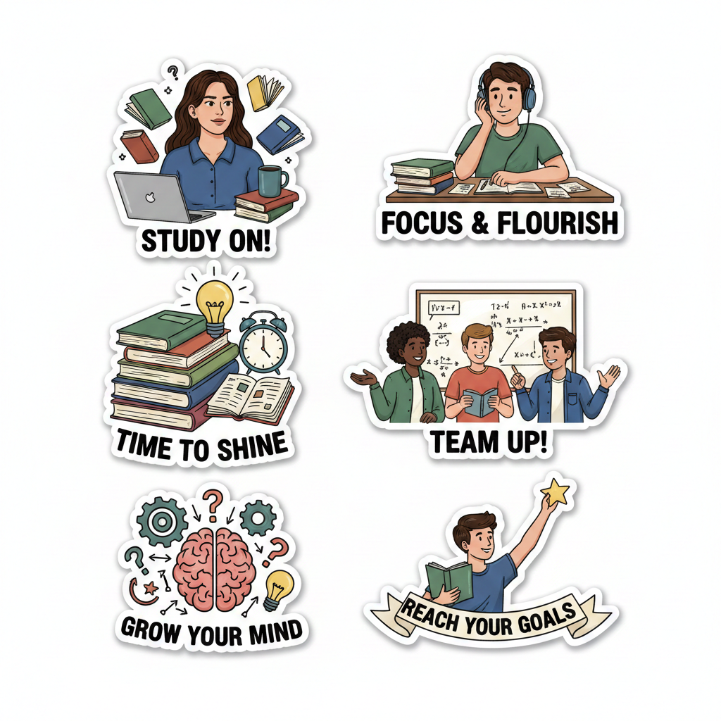 Study & Chill Sticker Pack
