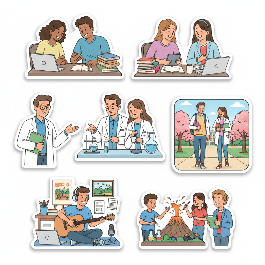 Student Life Moments Sticker Pack