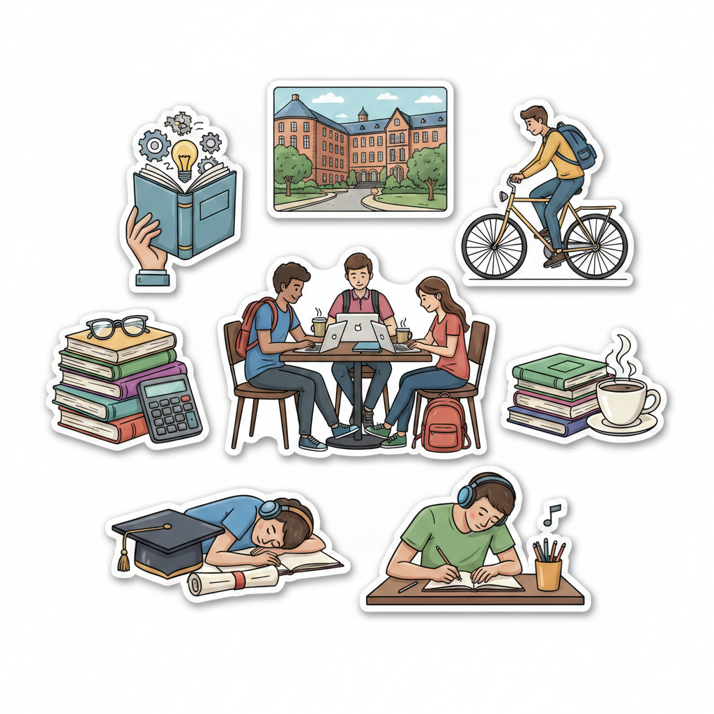 Student Life Moments Sticker Pack