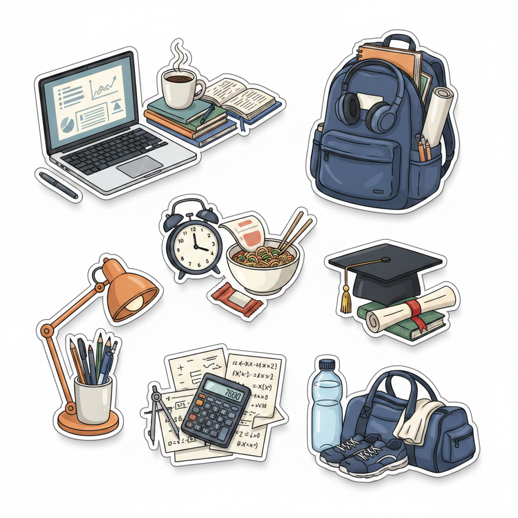 Academic Grind Sticker Set