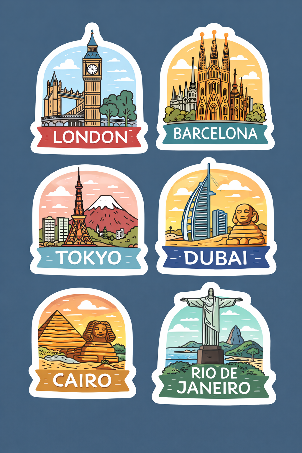 Journey Scene Stickers